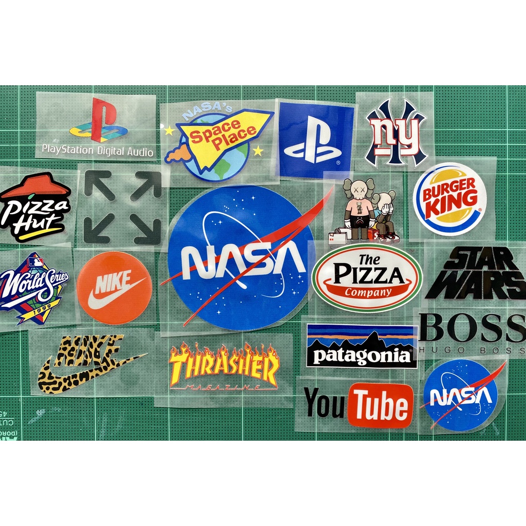 ตัวรีดโลโก้แบรนด์เนม NASA , Youtube , Nike , Patagonia รีดง่ายแผ่นฟิมล์รีดร้อนติดเสื้อ