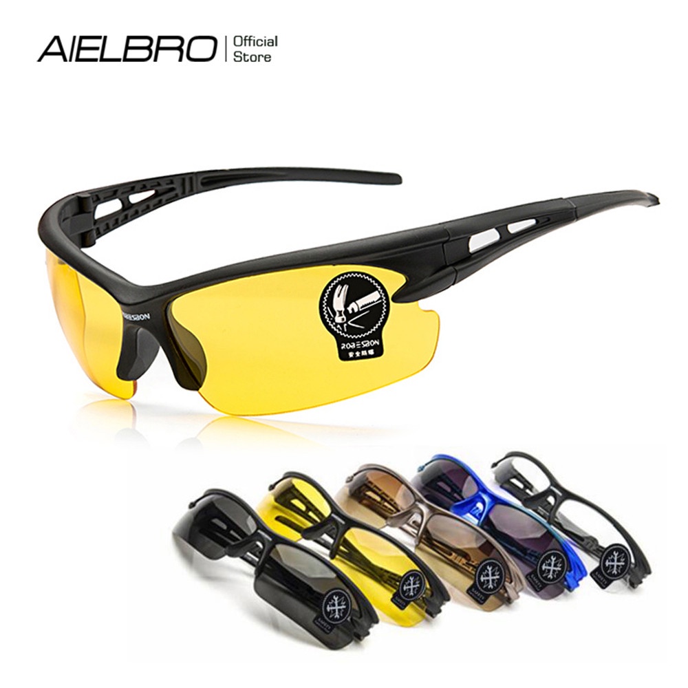 Aielbro แว่นตากันแดด ป้องกันแสง UV400 ประเภท 4 สําหรับขี่จักรยาน