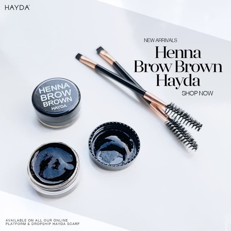 ️HENNA BROW HAYDA / BLACK & BROWN /HENNA KENING/HENNA HALAL HAYDA - aairaa_shop