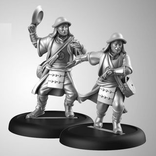 BUSHIDO Minimoto - Enbannage Ashigaru - Risen Sun Japan Jwar samurai miniature model