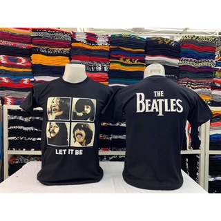 สไตล์ใหม่ เสื้อยืดวงลาย THE BEATLES คอกลม