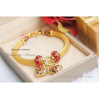 Gold Bangle สร้อยข้อมือทองงานลงยา