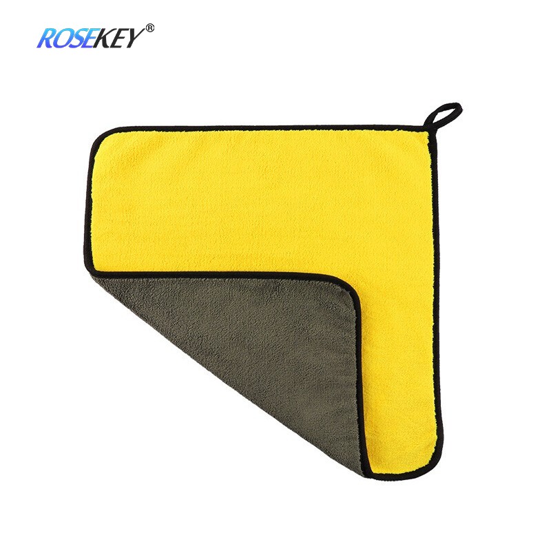 Rosekey ผ้าไมโครไฟเบอร์ 3D หนานุ่ม ซับน้ำไว สำหรับเช็ดรถยนต์ MJ001 #8