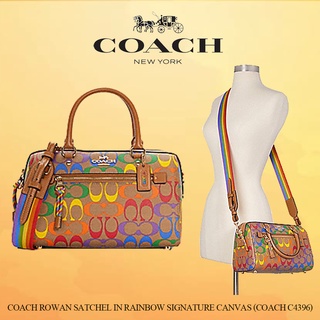 COACH ROWAN SATCHEL IN RAINBOW SIGNATURE CANVAS (COACH C4396)