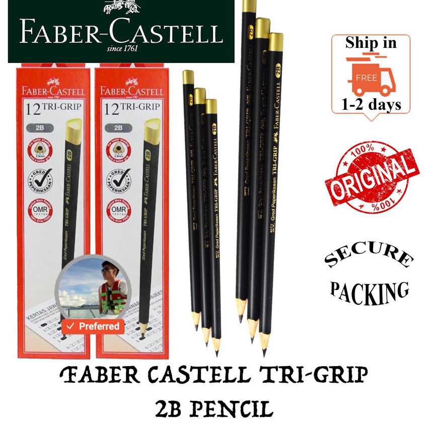 ดินสอ Faber castell Tri grip 2B / ดินสอ Faber castell Tri-grip 2B