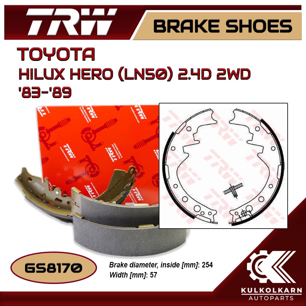 ก้ามเบรคหลัง TRW สำหรับ HILUX HERO (LN50) 2.4D 2WD '83-'89 (GS8170)