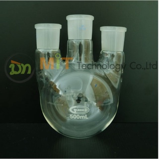 061.202 3 Parallel Neck Round Flask 3 x S29/32 250 ML 500 ML 1000 ML ขวดก้นกลม 3คอ (GLASSCO)