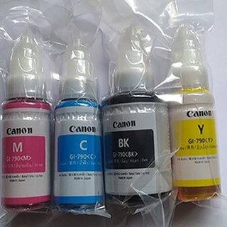 Canon GI-790 หมึกแท้​(No Box)​ ของแท้ 100% **ไม่มีกล่อง** 1ชุด BK/C/M/Y​