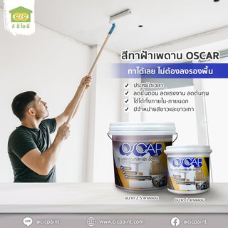 สีทาฝ้าเพดาน CIC Oscar ขนาด1แกลลอน 3.785ลิตร