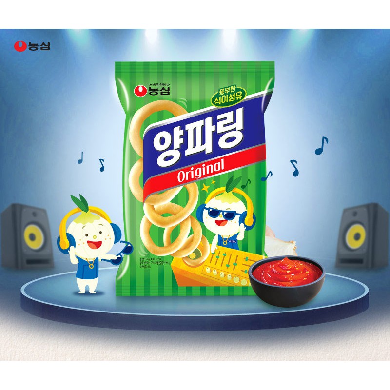 พร้อมส่ง​ 농심 양파링​ ขนมหัวหอมอบกรอบ  Nongshim Onion Ring