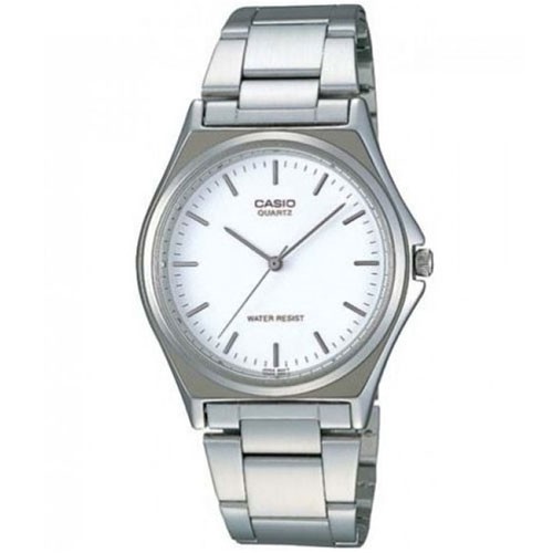 CASIO Standard นาฬิกาข้อมือผู้ชาย สีขาว/เงิน สายสแตนเลส รุ่น MTP-1130A-7ARDF