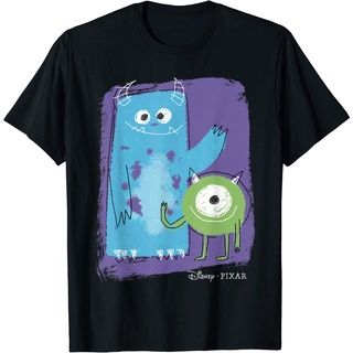 เสื้อยืดแขนสั้น PRIA Monsters Adult Shirt Inc. Mike &amp; Sully Painted Sketch T-Shirt Tops For Men Women