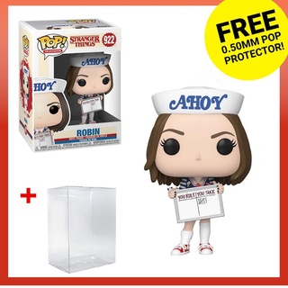 Funko Pop! ฟิกเกอร์ Stranger Things Robin 922 พร้อมตัวป้องกัน สําหรับเก็บสะสม