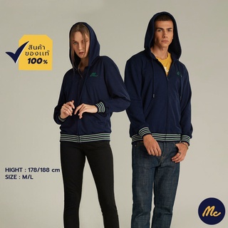 Mc JEANS เสื้อกันหนาว เสื้อ ฮู้ด mc เสื้อแขนยาว Unisex สีกรมท่า MJHP155