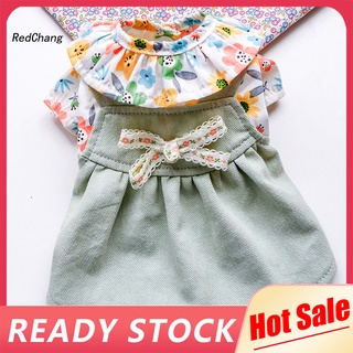 /RC/  Pet Supplies Dog Skirt Cat Dog Fashion Print Dress Comfortable for Autumn