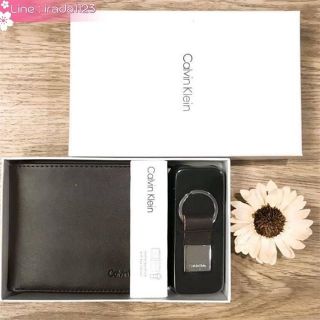 Calvin Klein Wallet &amp; Card Pocket With Keychain Value Pack Limited Edition ของแท้ ราคาถูก