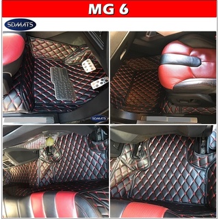 MG 6 พรมรถยนต์6D สีดำด้ายแดง เต็มคัน 3ชิ้น