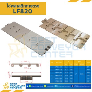 โซ่พลาสติกทางตรง Table Top Chain LF820