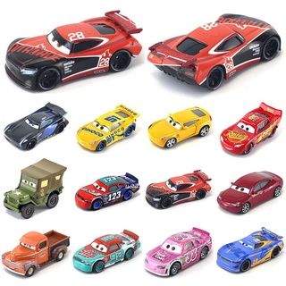 Mcqueen King โมเดลรถยนต์ฟิล์มโลหะ 3 Racers Diecast ของเล่นสําหรับเด็ก