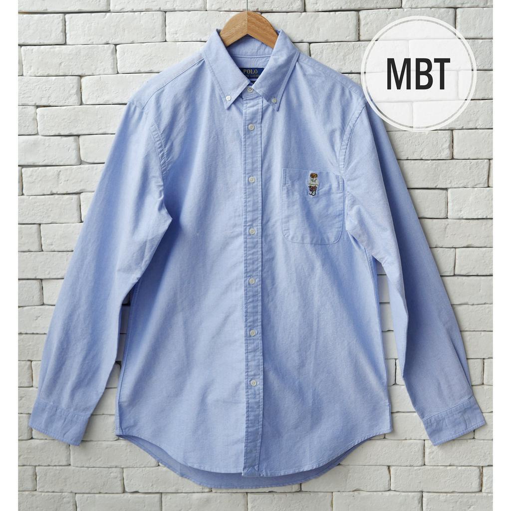 POLO RALPH LAUREN CUSTOM SLIM FIT POLO BEAR OXFORD SHIRT เสื้อเชิ๊ตแขนยาว