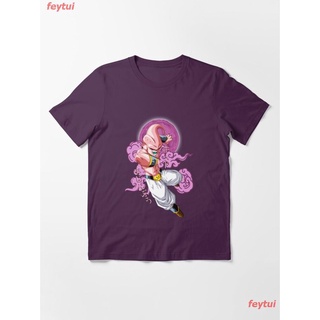 Sale ดราก้อนบอล ซุนหงอคง นางฟ้าเต่า เมฆตีลังกา แบล็กสตาร์ เซเว่น บีดส์  Majin Buu - Dragon Ball Essential T-Shirt คอกลม