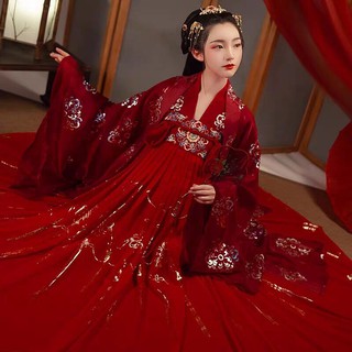 ชุดจีนโบราณ Hanfu (เสื้อแขนใหญ่แจ็คเก็ตกระโปรงสามเมตร）