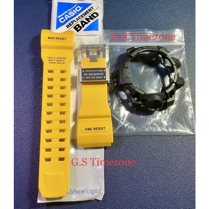 สายนาฬิกาข้อมือ Casio G-Shock แบบเปลี่ยน (BnB) Mudmaster GWG-1000-1A9 (สีเหลือง)