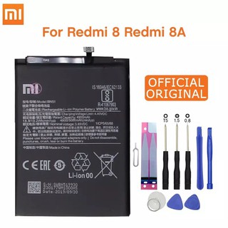 Xiao Mi โทรศัพท์เดิมแบตเตอรี่ BN51 5000mAh สำหรับ Xiaomi Redmi 8 / 8A คุณภาพสูงเปลี่ยนแบตเตอรี่ฟรีเครื่องมือ