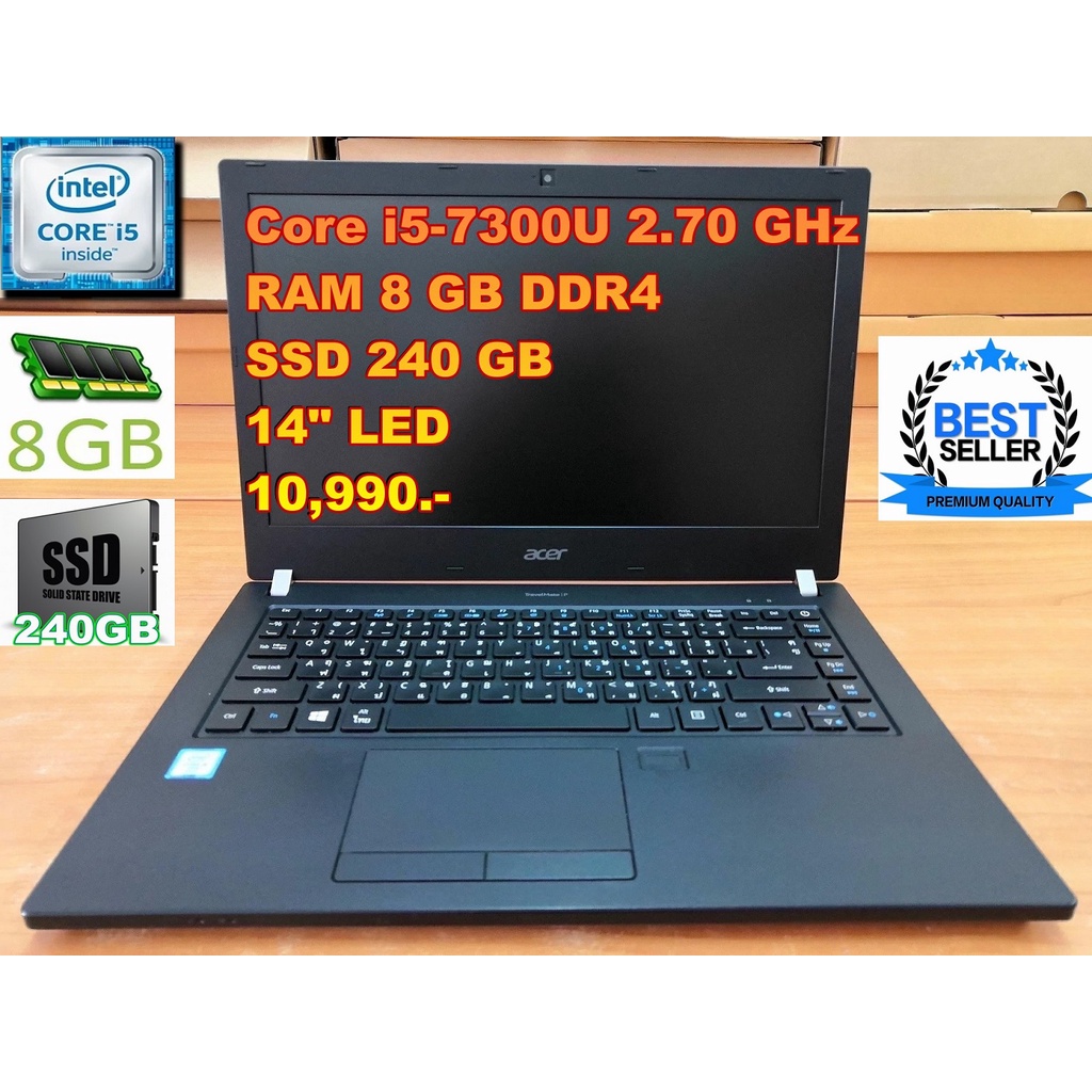 Notebook โน๊ตบุ๊ค Acer i5/RAM 8GB/SSD 240GB/จอ 14/(สั่งเกมส์ได้)