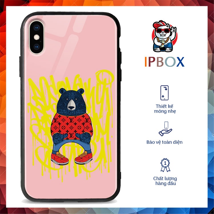 LV IPBOX หมีพิมพ์Iphone Case Iphone 5S/6/6Plus/6S/6S Plus/7/7Plus/8/8Plus/X/Xs/Xs Max/11/11 Promax/1