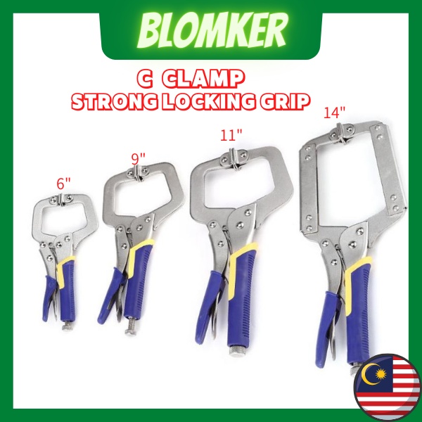 C Clamp Face Clamp งานไม้เชื่อมเหล็ก C ประเภท Clamp Vise Grip ล็อค Plier แบน Clamps รอง Clamp 6 ถึง 