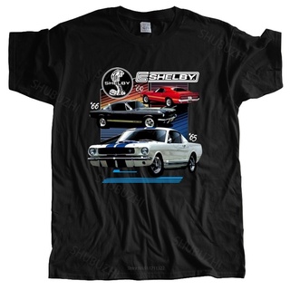 เสื้อยืดผ้าฝ้ายSummer mens black t-shirt Mens T-Shirt Licensed Shelby Cars Muscle GT350 shubuzhi brand tshirt New Cotton