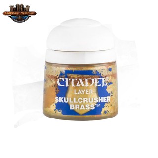 [P210พร้อมส่ง] Citadel : LAYER: SKULLCRUSHER BRASS (12ML) สีอะคริลิคสำหรับทาโมเดล