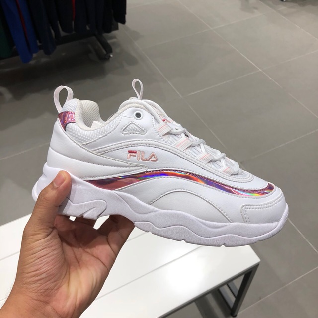 fila ray holographic pink