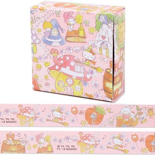 Masking Tape เทปตกแต่ง ลายรวม Sanrio Characters ลาย Apple ขนาด 1.5 ซม. x 10 ม.