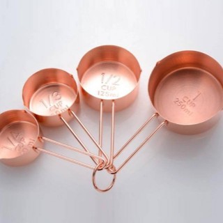 ช้อนตวงNEW!!! ช้อนตวง 4 ขนาด  วัสดุสแตนเลส Rose Gold สแตนเลส สวยๆ *สินค้ามีพร้อมส่ง*