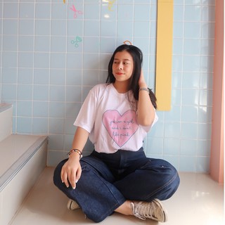 เสื้อโอเวอร์ไซน์ หัวใจ ความเรียบง่าย สไตล์เกาหลี (มีเก็บปลายทาง) An Lee