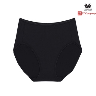 Wacoal Super Soft Short แบบเต็มตัว (Short) เอวสูง สีดำ Black (1 ตัว) รุ่น WU4811 ขอบเรียบ กางเกงในผู้หญิง วาโก้ เต็มตัว