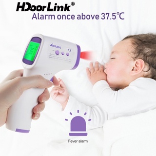 Hdoorlink เครื่องวัดอุณหภูมิอินฟราเรด เลเซอร์ดิจิทัล เทอร์โมมิเตอร์ สแกนหน้าผาก แบบไม่สัมผัส อินฟราเรด ​สําหรับผู้ใหญ่ เด็ก