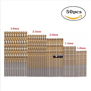 ดอกสว่าน hss 5ขนาด 50ชิ้น 1/1.5/2/2.5/3มิลลิเมตร