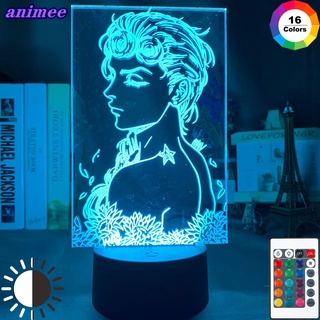 โคมไฟกลางคืน Led รูปอนิเมะ JoJos Bizarre Adventure Art Gadget 3d หลากสีสัน สําหรับตกแต่งบ้าน