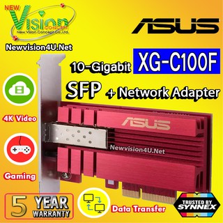 [BEST SELLER] ASUS XG-C100F PCIe Network Adapter;SFP+port for Optical Fiber Transmission and DAC cable ขนส่งโดย Kerry
