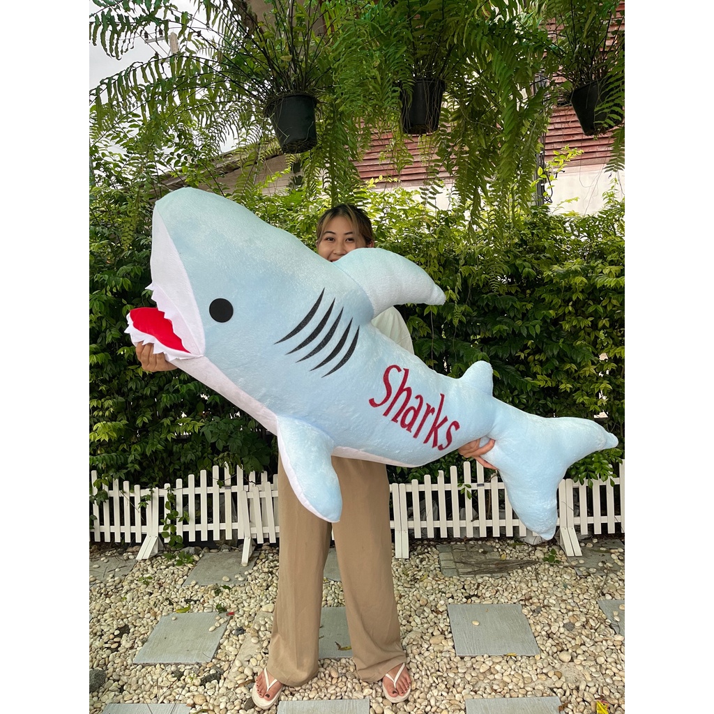 ตุ๊กตาปลาฉลาม ขนนุ่ม ตัวใหญ่ประมาณ 120 ซม มี 4 สีให้เลือก รับประกันความนุ่ม - รูปที่ 3