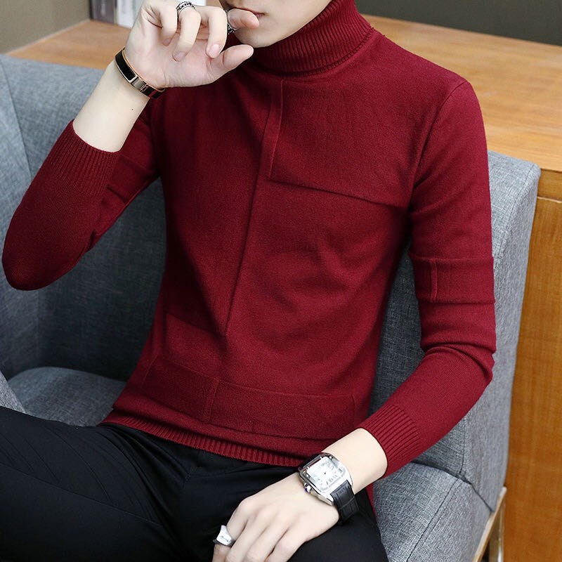 (พร้อมส่ง)แขนยาวไหมพรมคอเต่ารุ่นฮิตมาใหม่ เนื้อผ้าหนานุ่ม ใส่สบายทรงเกาหลี ลายหลี่ยม