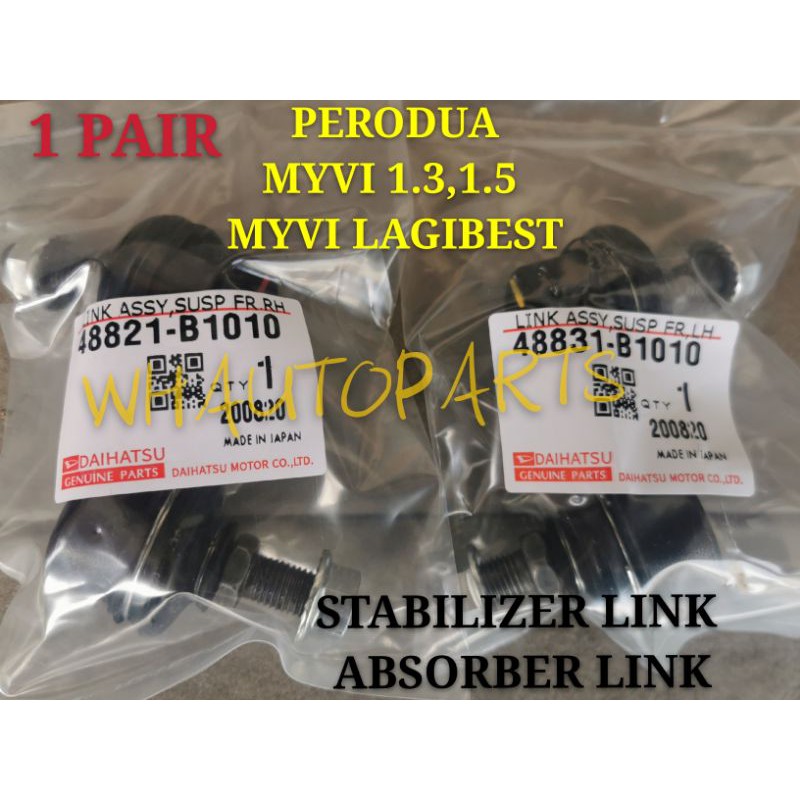 (1 PAIR) STABILIZER LINK (DAAIHATSU) MYVI 1.3,1.5 MYVI LAGIBEST PERODUA ABSORBER LINK (481821-B1010)