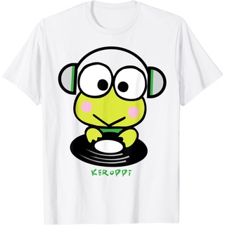 เสื้อยืดผ้าฝ้ายพรีเมี่ยม เสื้อยืด ลาย Keroppi DJ สําหรับเด็ก