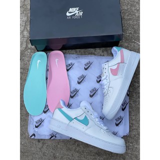 ิ[NEW]💗รองเท้าNlKE Air Force1💙 "Pink X Blue" Sz.36-40 [EU] สวยรีวิวจากงานจริง อุปกรณ์ครบ รองเท้าผ้าใบ รองเท้าลำลอง