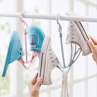 มัลติฟังก์ชั่น ชั้นวางรองเท้า สารพัดประโยชน์ ตะขอกันลื่น Shoe hanger