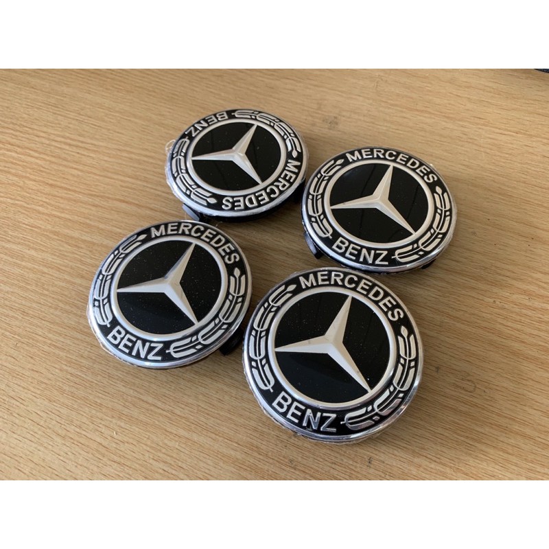 พร้อมส่งในไทย ฝาครอบดุมล้อ Mercedes Benz เบนซ์ ML S E C AMG ฝาครอบล้อลายช่อมะกอก สีดำ รุ่นใหม่