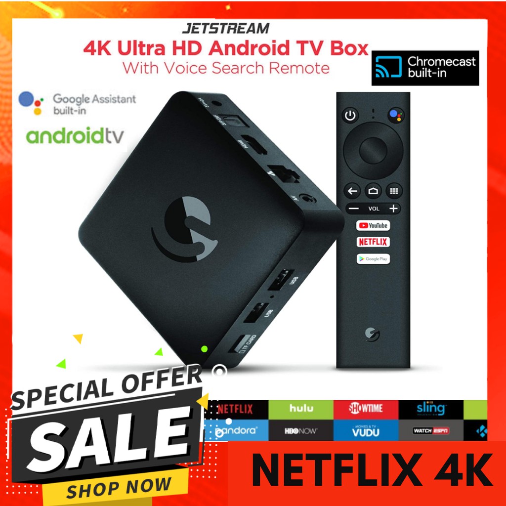 Ematic Jetstream Model AGT419 4K Ultra HD Android TV Box Google